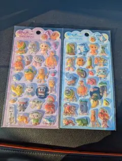 ぷっくりシール 2シートセット 平成レトロ POP SEAL 新品