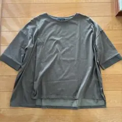 COMME CA ISM オリーブ 半袖Tシャツ 11号