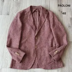 美品 GABO NAPOLI ウールシルク チェック シングルジャケット - メルカリ