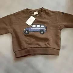 petit main 車刺繍 トレーナー 90cm