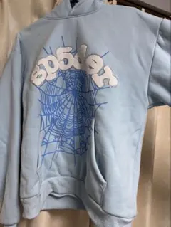 スパイダーグラフィック パーカー ライトブルー正規品！ - メルカリ