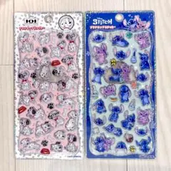 プチドロ　101匹わんちゃん　スティッチ　２枚