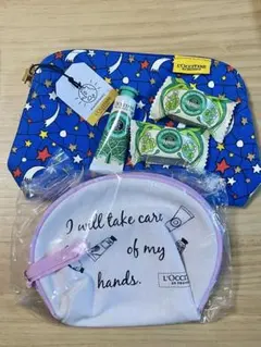 L'OCCITANE スパークリングリーフハンドクリーム・バスキューブ・ポーチ