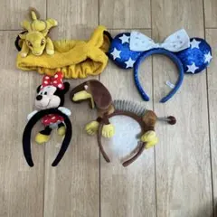 まとめ売り　ディズニーキャラクター カチューシャ4点セット