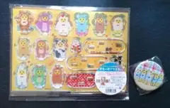 ふなっしー⭐️干支1周アクスタ＆年賀状2種類セット　おまけ缶バッジ付