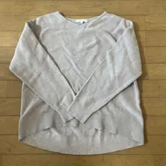 ニットスッキレイVネックプルオーバー　グローバルワークMサイズ