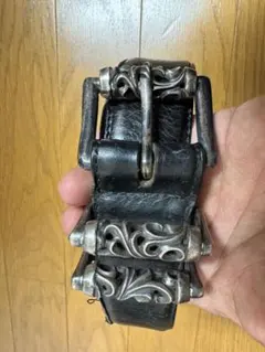 CHROME HEARTS 3PCローラーレザーベルト サイズ32
