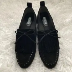 ILIMA EVOL イーボルスタッツ付きタッセルスエードローファー23.5cm