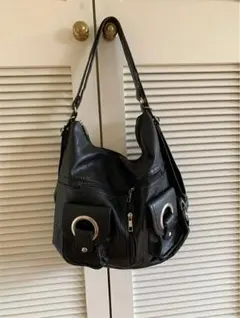 ブラック2wayショルダーバッグ