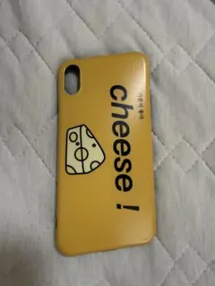 iPhone用ケース cheese デザイン イエロー