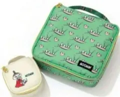 GLOW 26年 1.2月合併号 付録　ムーミン　スクエア収納ポーチ2点セット