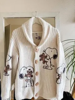gelato pique SNOOPY×BEAR ジャガードショールカーディガン