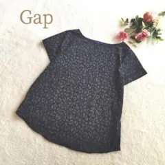 【ギャップ】レディース ヒョウ柄 半袖 チュニック トップス プルオーバー Mのサムネイル