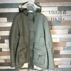 【海外古着】H&M フリースライニング モッズコート US16 訳あり