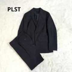 PLST　プラステ　セットアップ　ゴム　ドローコード　ストレッチ　ネイビー　紺