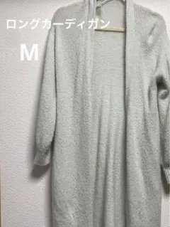 ロングカーディガン アウター グレー ニットカーデ ロング