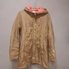 【adidas】フード付きダウンジャケット ベージュ