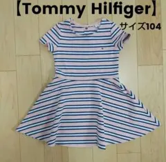 Tommy Hilfiger ストライプ 半袖 ワンピース 104