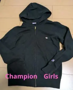 連休限定お値下げ【美品☆送料込】ChampionGirls 黒パーカー 140