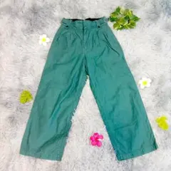 ​【MOUSSY】カジュアルパンツ 1 グリーン コットン100% 美シルエット