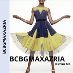 BCBGMAXAZRIA ノースリーブ プリーツワンピース 花柄 - メルカリ