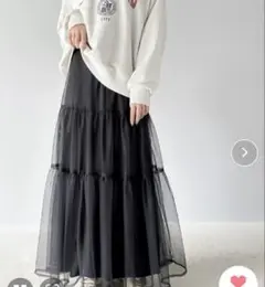 チュールレイヤード ティアードロングスカート　classicalelf
