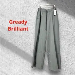Auie F. Gready Brilliant W調ピンタックセミワイドパンツ