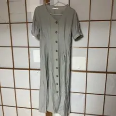 RETRO GIRL グレー 半袖シャツワンピース