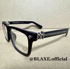 サングラス 伊達メガネCH柄黒縁 Y2Kメガネ クロス リムレス