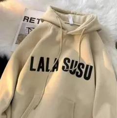 シンプル デザイン プルオーバー パーカー フーディ L ライト カーキ 新品