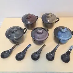 蓋付きマグカップとスプーンセット