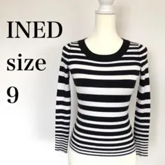 INED イネド　ブラック　ホワイト　トップス　9　レディース　【美品】