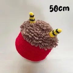 赤鬼さん帽子　節分　豆まき　鬼　おに　コスプレ　被り物　イベントグッズ　ニット帽