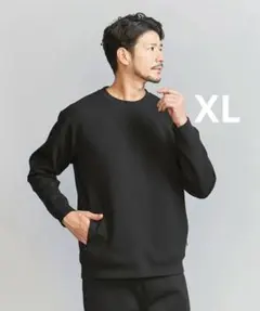 BEAUTY&YOUTHダブルニット クルーネック スウェット XL ブラック