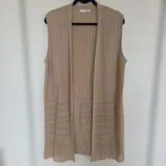 SHOO・LA・RUE ベージュ ノースリーブニットベスト