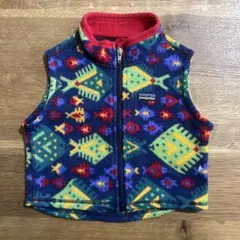 usa製patagonia パタゴニア キッズ ベストボア フリース シンチラ