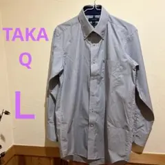 美品！TAKAXQ ノーアイロン 長袖シャツ L