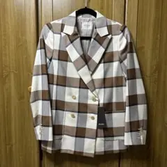 Demi-Luxe BEAMS チェックダブルジャケット 36￼のサムネイル