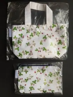 ウェッジウッド ワイルド ストロベリー柄 オリジナルミニトートとポーチセット