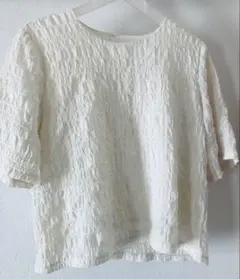 SHIEN Dazy ホワイト 半袖 カットソー Tシャツ　Lサイズ