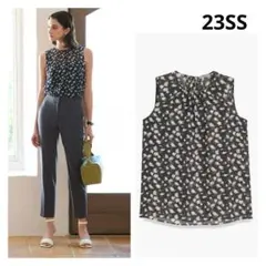 美品 theory luxe 23SS 定価3.2万 花びら シアーブラウス38