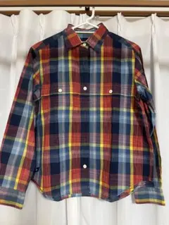 【美品】パーリーゲイツ チェックシャツ ゴルフウェア レディース 長袖 サイズ0のサムネイル