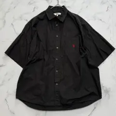 ✨美品✨ユーエスポロ黒　半袖シャツM fj279のサムネイル