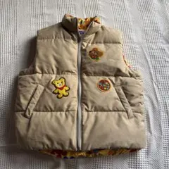 ミキハウス　ダウンベスト　リバーシブル　記名あり