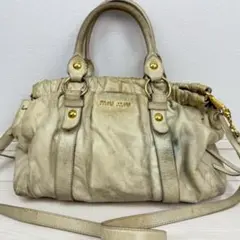 ミュウミュウ ハンドバッグ ギャザー 2way ヴィッテロリュクス