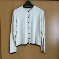 ルルウィルビー 25SS ウエストキリカエカーディガン ビジューボタン