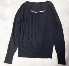 美品✨️ green label relaxing パールデザイン 薄手ニット