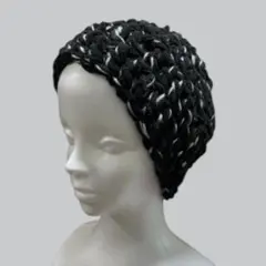 ニット帽 ハンドメイド 手編み ビーニー 韓国 古着