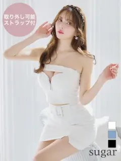 robe de fleurs sugar ストラップ付きホワイトドレス