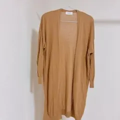 【洗える】OPAQUE.CLIP ロングカーディガン キャメル Mサイズ